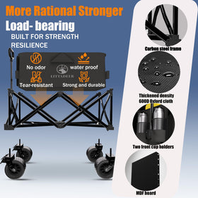 Littadeer wagon adjustable handle fits different heights for comfortable pulling.