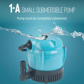 1/4-inch MNPT discharge on Little Giant 1-A supports small water transfer tasks.
