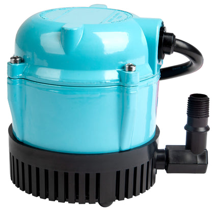 Little Giant 1-A pump front view showing compact fountain-ready design.