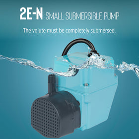 Little Giant 2E-N pump inlet screen close-up, debris protection for long life.