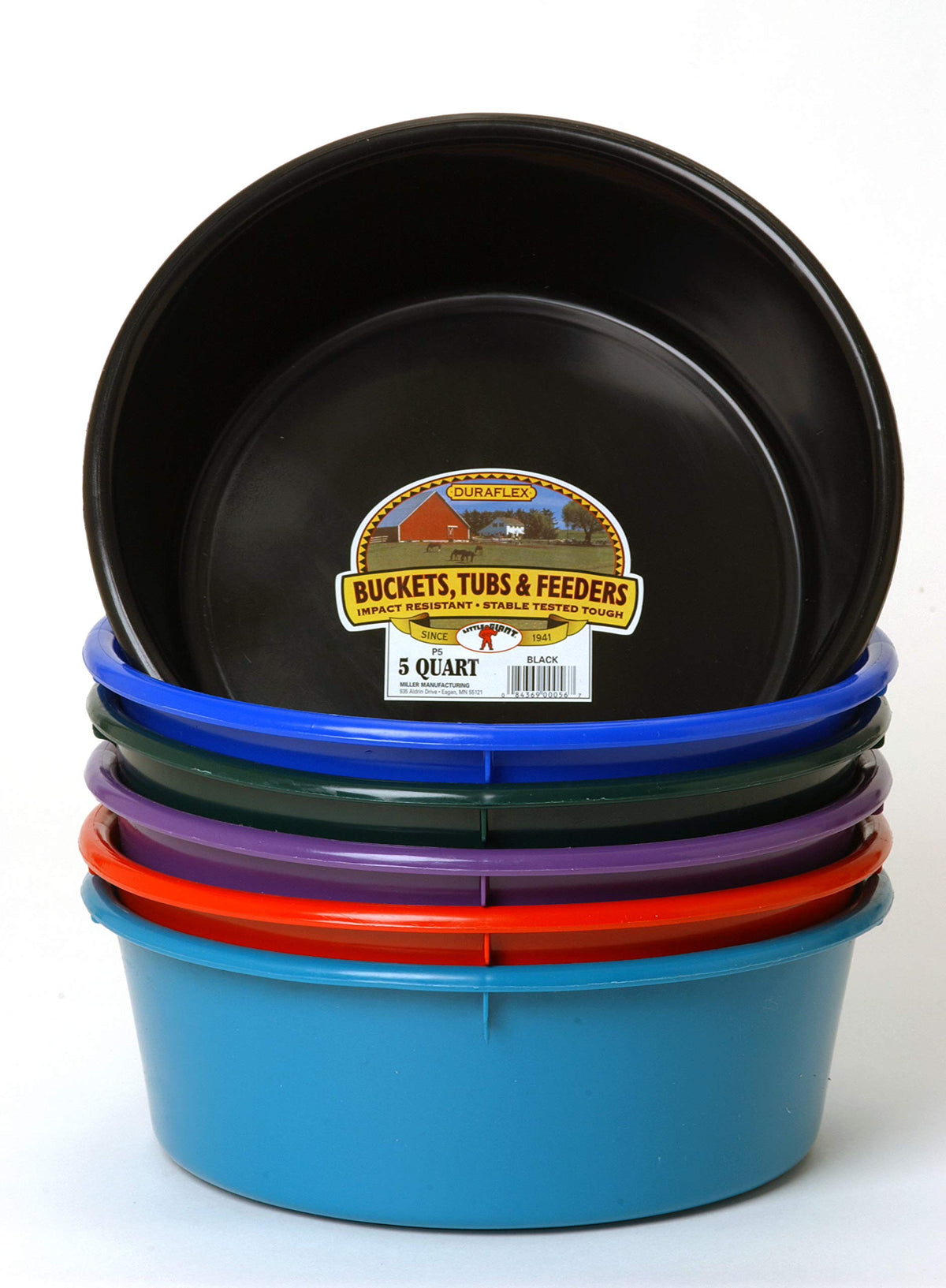 Little Giant DuraFlex green plastic bucket, durable and versatile for farm and workshop tasks.
