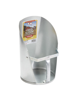 Little Giant feed scoop showing stackable design to save space in the barn.