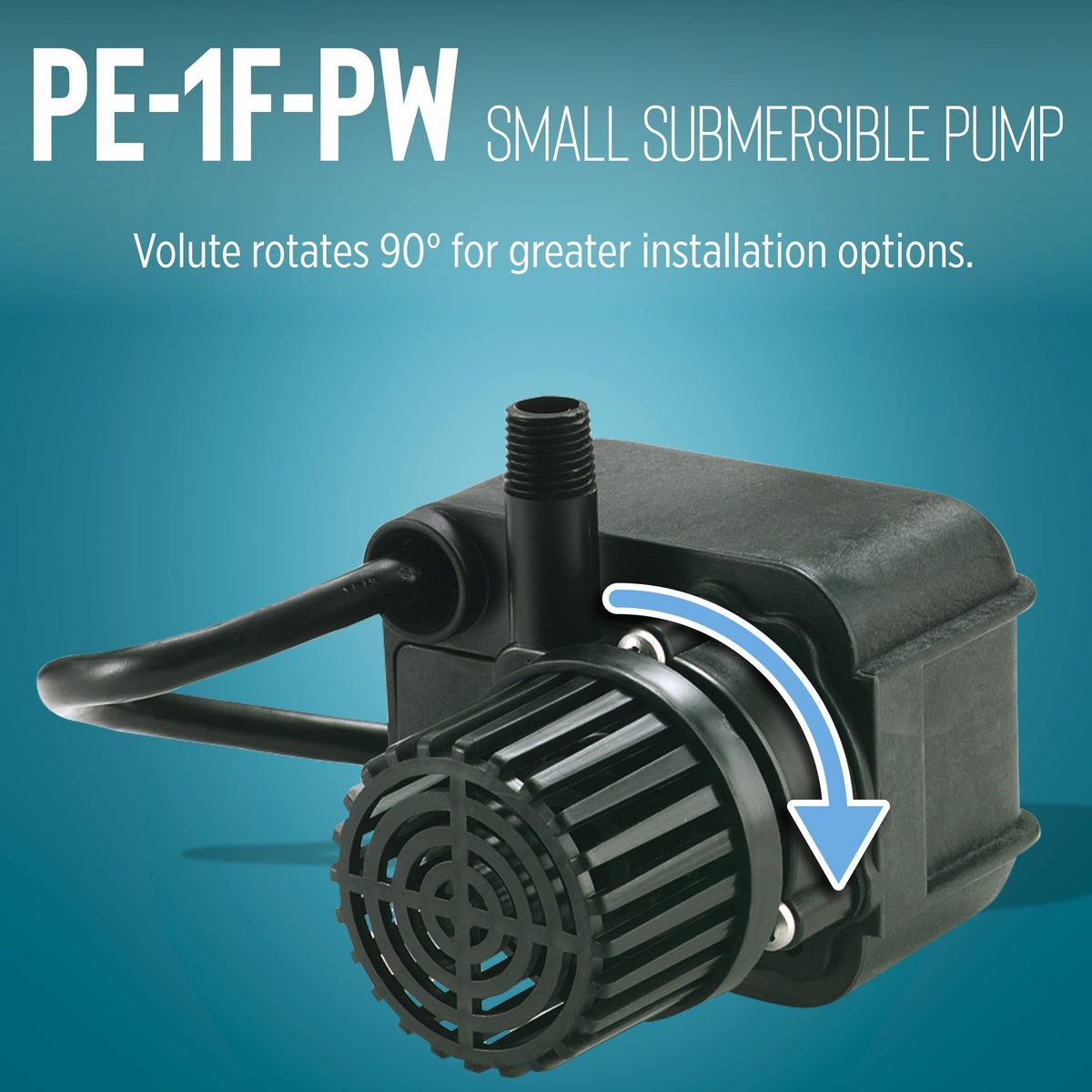 Little Giant PE-1F-PW pre-filter protects the impeller for longer pump life.