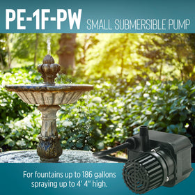 Little Giant PE-1F-PW rotatable volute eases installation in tight spaces.