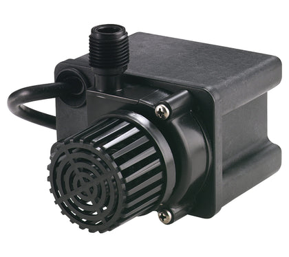 Little Giant PE-2.5F-PW pump exterior showing compact submersible form for small ponds.