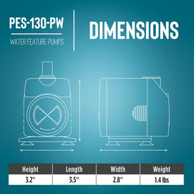 Little Giant PES-130-PW includes 1/2-inch and 3/8-inch adapters for easy hookups.