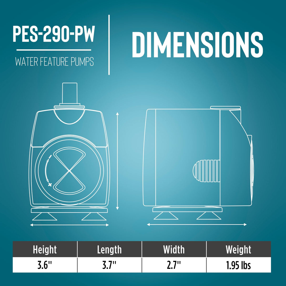 Close view of Little Giant PES-290-PW submersible pump housing for longevity