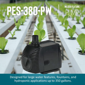 Built-in flow control helps tailor fountain intensity