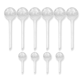 Little Green Leaf glass globes set of 10 for indoor and outdoor plant care.