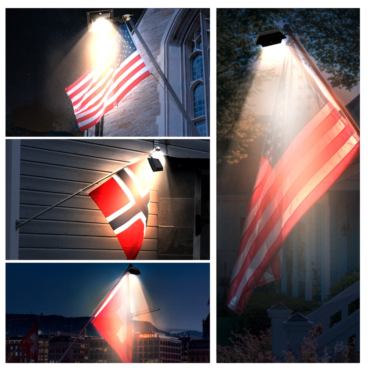 Little Joke solar flag light waterproof design for outdoor use