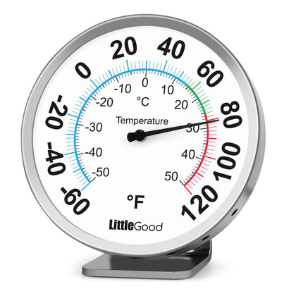 LittleGood 5-inch thermometer dial view enables easy temperature reading