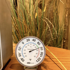 LittleGood wall-mount thermometer with bold numerals for clear monitoring