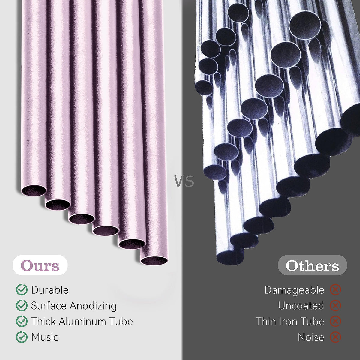 Litu wind catcher ensures smooth, consistent sound in breezy conditions.