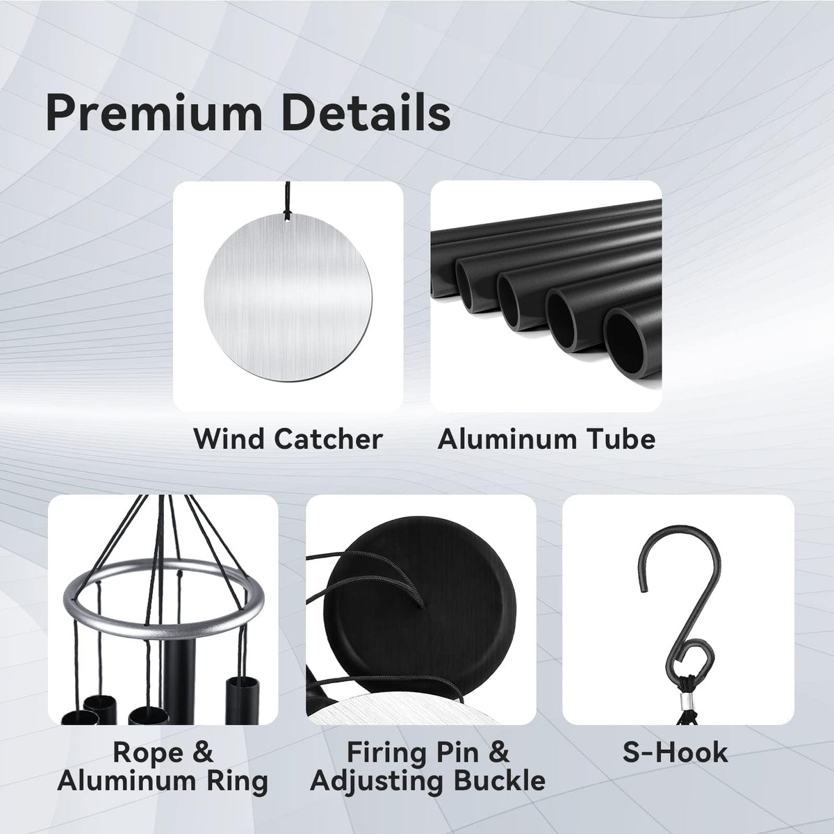 Litu Wind Chimes outdoor decor enhances yard aesthetics and calm moments.
