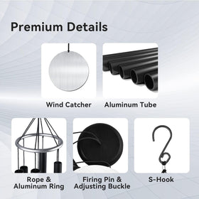 Litu Wind Chimes outdoor decor enhances yard aesthetics and calm moments.
