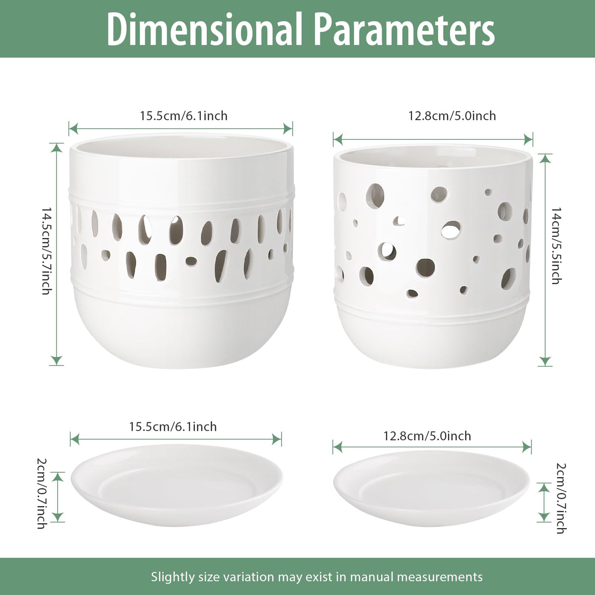 LITUDISO orchid pot ceramic construction offers durable, long-lasting use.