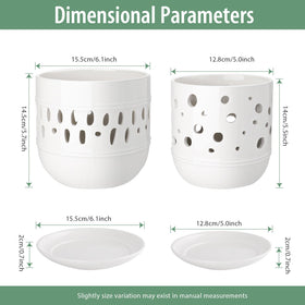 LITUDISO orchid pot ceramic construction offers durable, long-lasting use.