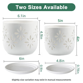 Litudiso orchid pots with holes 5–6 inch size for repotting orchids