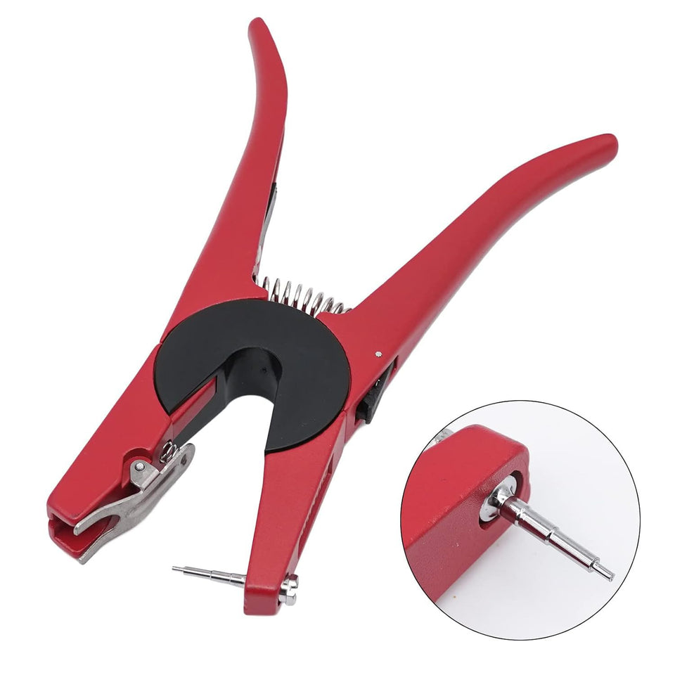 LIUCOGXI livestock ear tag applicator in red for efficient tagging