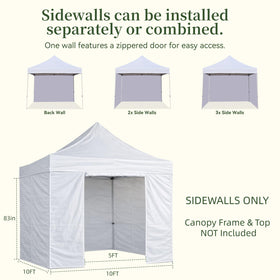 LIUJIAYI solid sidewall panel for flexible canopy layouts.