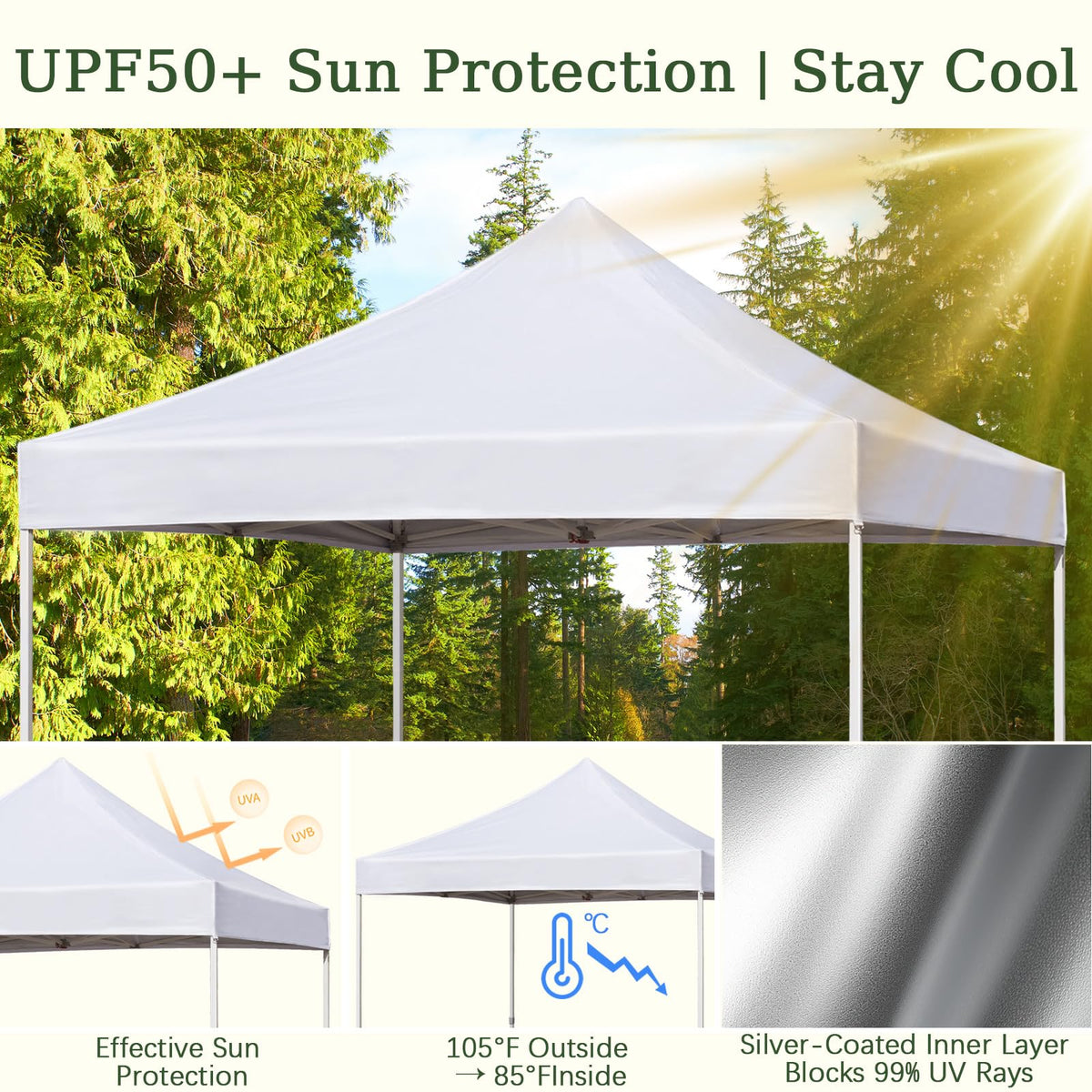 LIUJIAYI top cover provides UPF50+ UV protection for skin and gear.