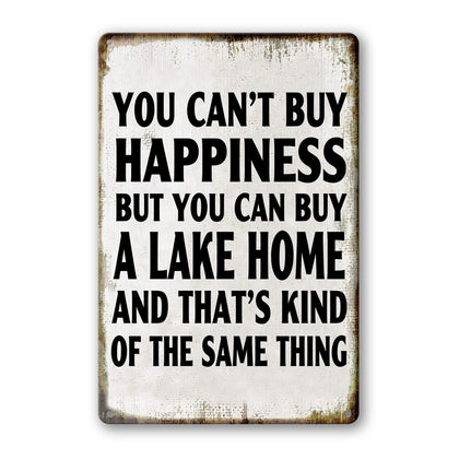Liukliut lake house tin sign 8x12 inches adds durable cabin décor.