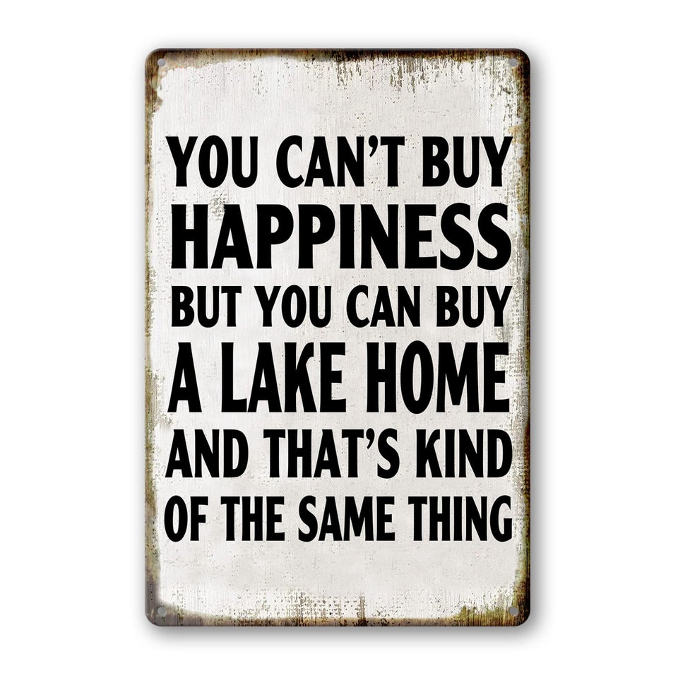 Liukliut lake house tin sign 8x12 inches adds durable cabin décor.