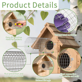 LiuLiXia standard bluebird house fit ensures secure nesting.
