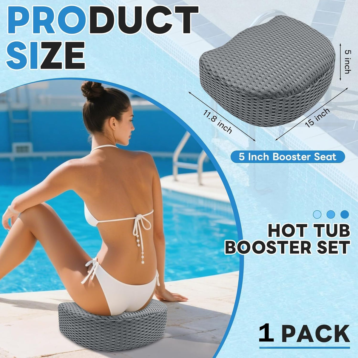 LIUYALO booster seat with non-slip base keeps it in place
