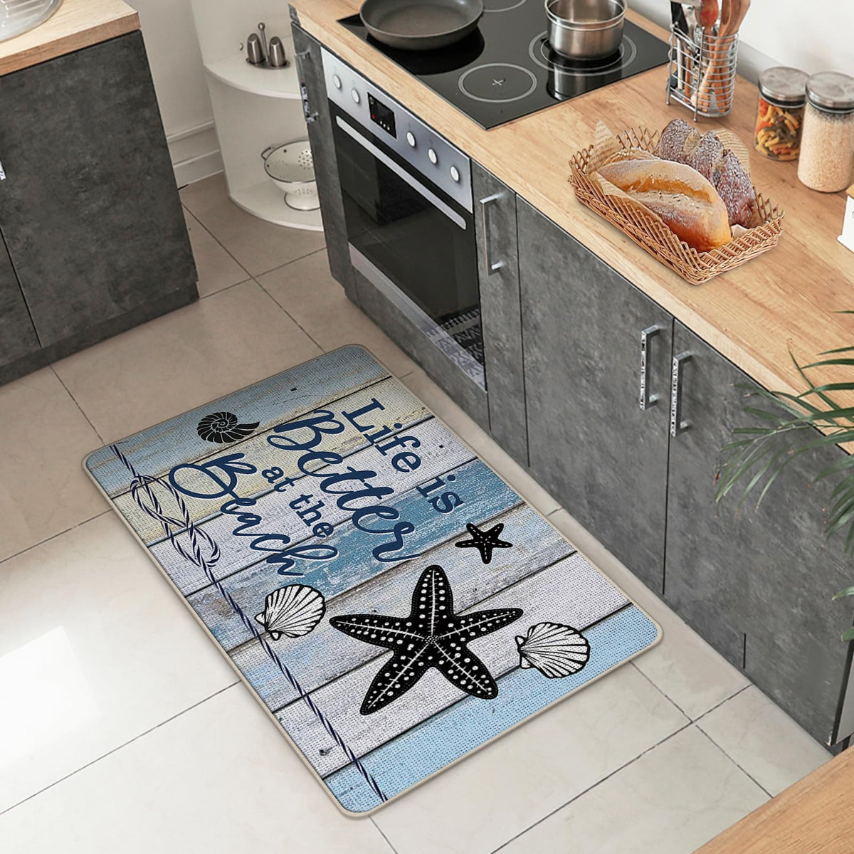 Livcoz easy-clean door mat washable with hose or sponge and mild detergent.
