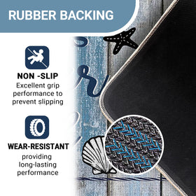 Livcoz front door mat low-profile top keeps entry neat and reduces trips.