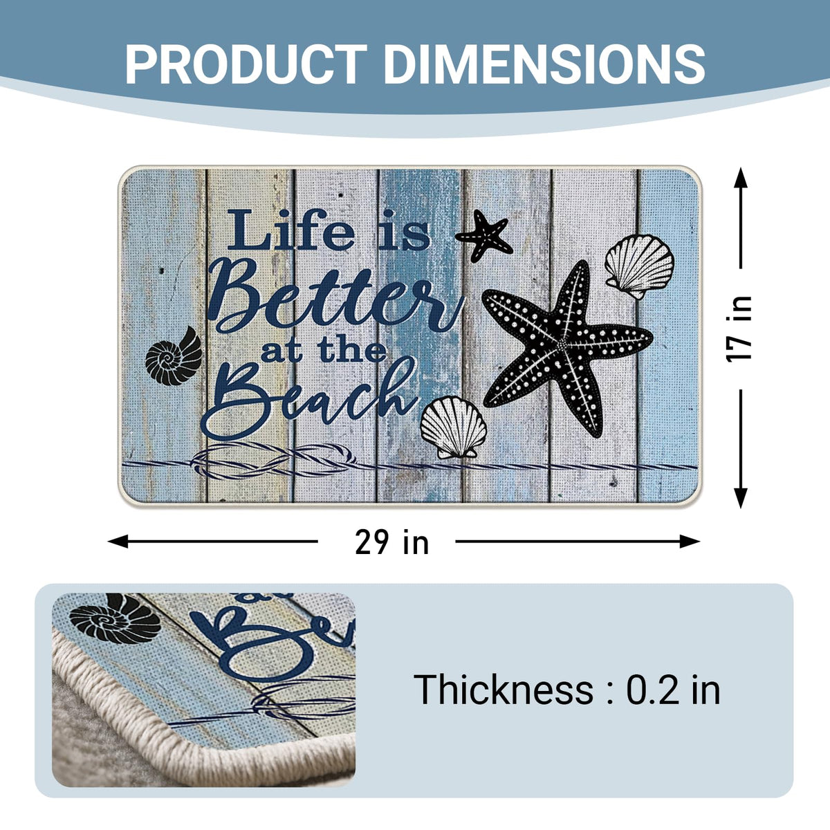 Livcoz front door mat with non-slip back improves safety at every entrance.