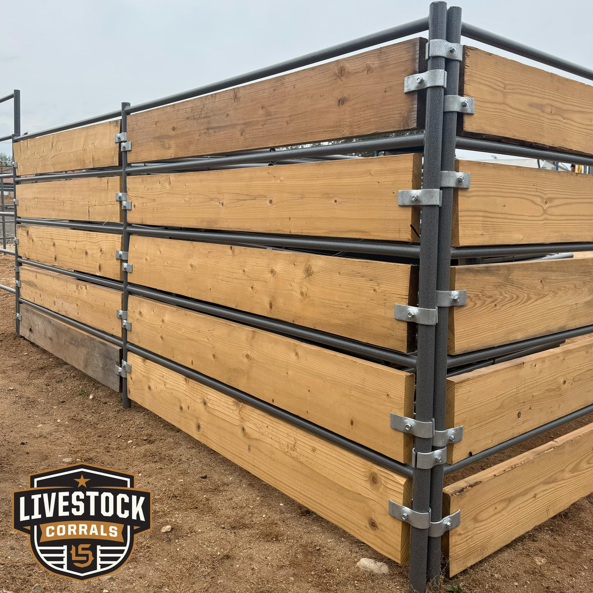 Livestock Corrals eight-pack clamps simplify mounting with included fasteners.