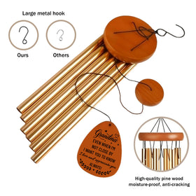Engraved messages on a Livinges windchime add sentimental charm.