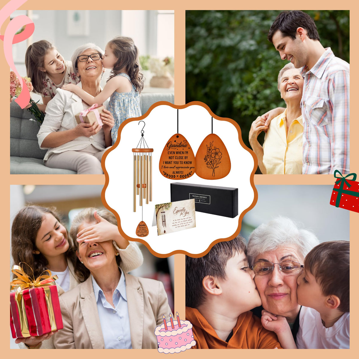 Outdoor-ready Livinges windchime enhances a porch, balcony or garden.