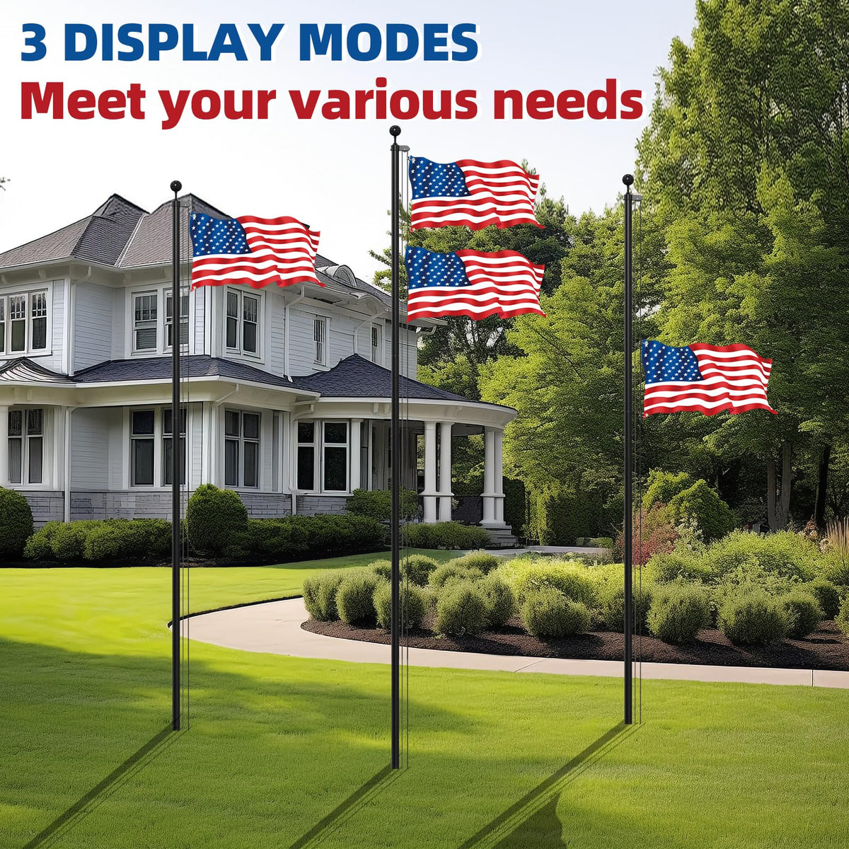 Livoccur 6061-T6 aluminum flag pole highlighting rugged construction for harsh weather.