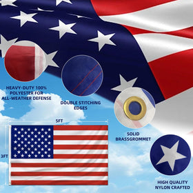 Livoccur rope and pulley system enables smooth hoisting for two flags.