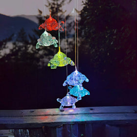 Lixada LED wind chime saves energy by charging by day and lighting at night