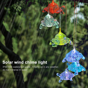 Lixada solar wind chime turtle light adds magical ambiance to balconies and gardens