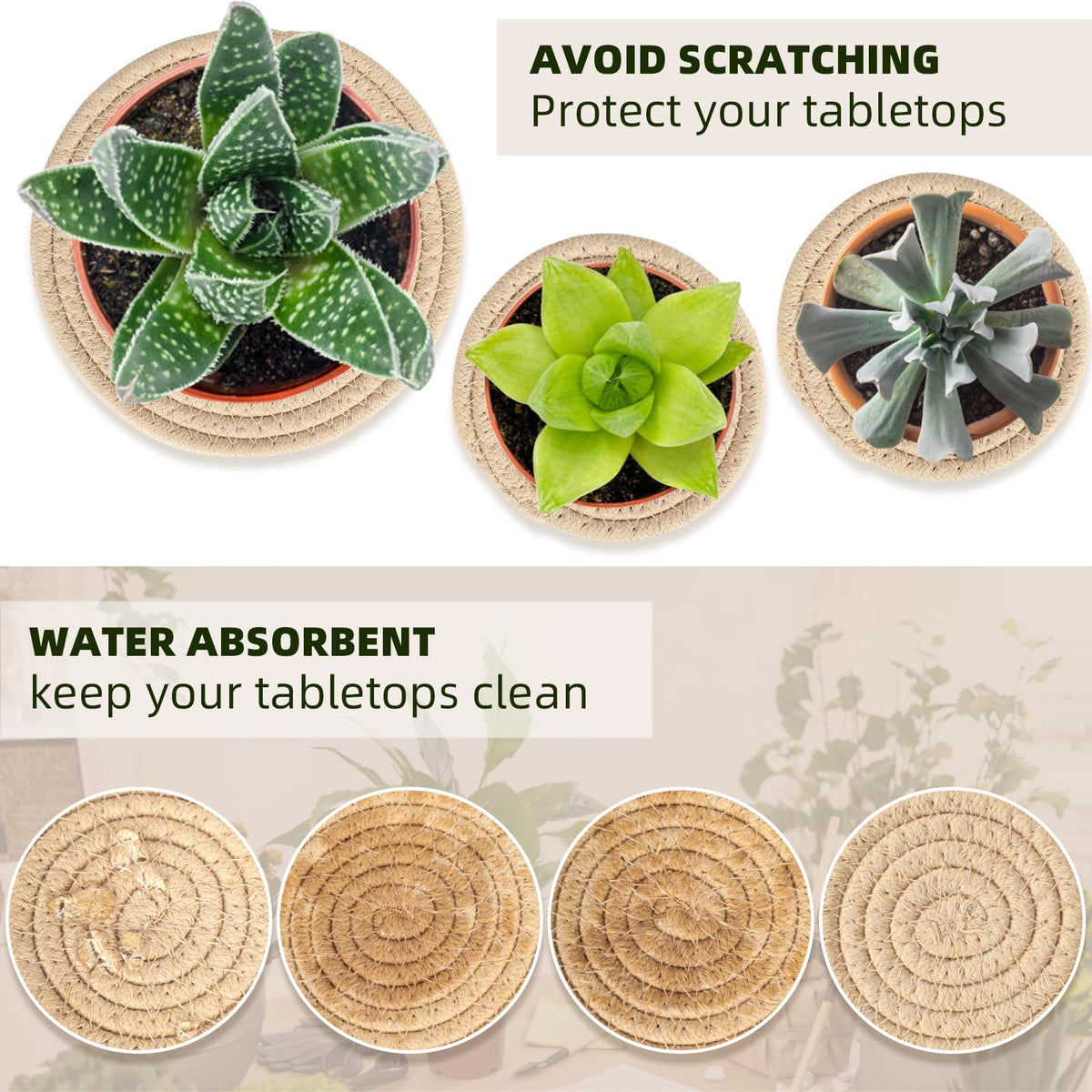 LIYAZHIL coasters protect pots and tabletops during movement