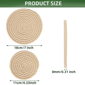 LIYAZHIL 7-inch khaki plant coaster shields furniture from spills