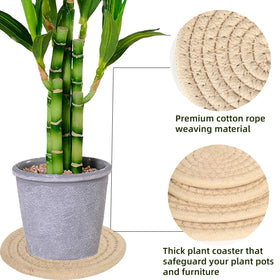 LIYAZHIL woven coaster absorbs moisture and dries quickly for clean pots