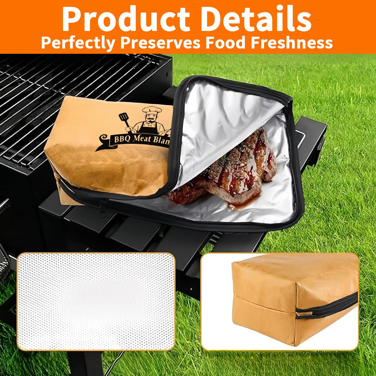 LIYILE insulated meat blanket close-up shows thick insulating layer