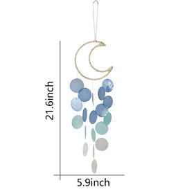 Liyujuping capiz wind chime purple accent coastal style and gentle breeze