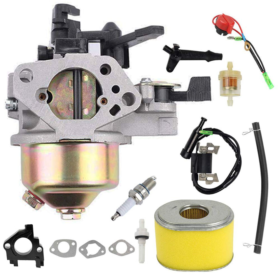 LIYYOO GX390 carburetor close-up for GX340/360/390 engines, enhances fuel delivery.