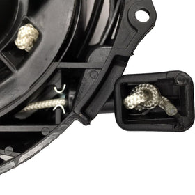 LIZAPUS recoil-starter comparison shows stock vs new part fit.