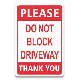 LIZATIC do not block driveway sign 8x12 inches clearly marks no parking outdoors.