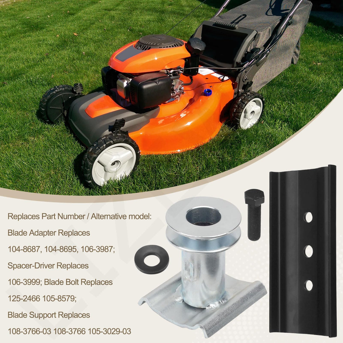 LIZEWEI Blade Driver Assembly Kit compatible with Exmark S-Series and related commercial mowers.