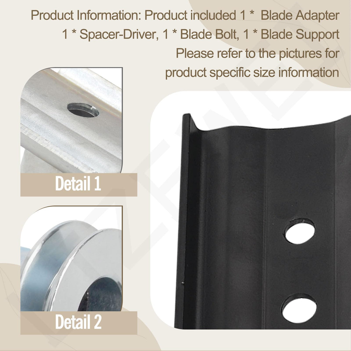 LIZEWEI Blade Driver Assembly Kit packaging shows contents and size notes.