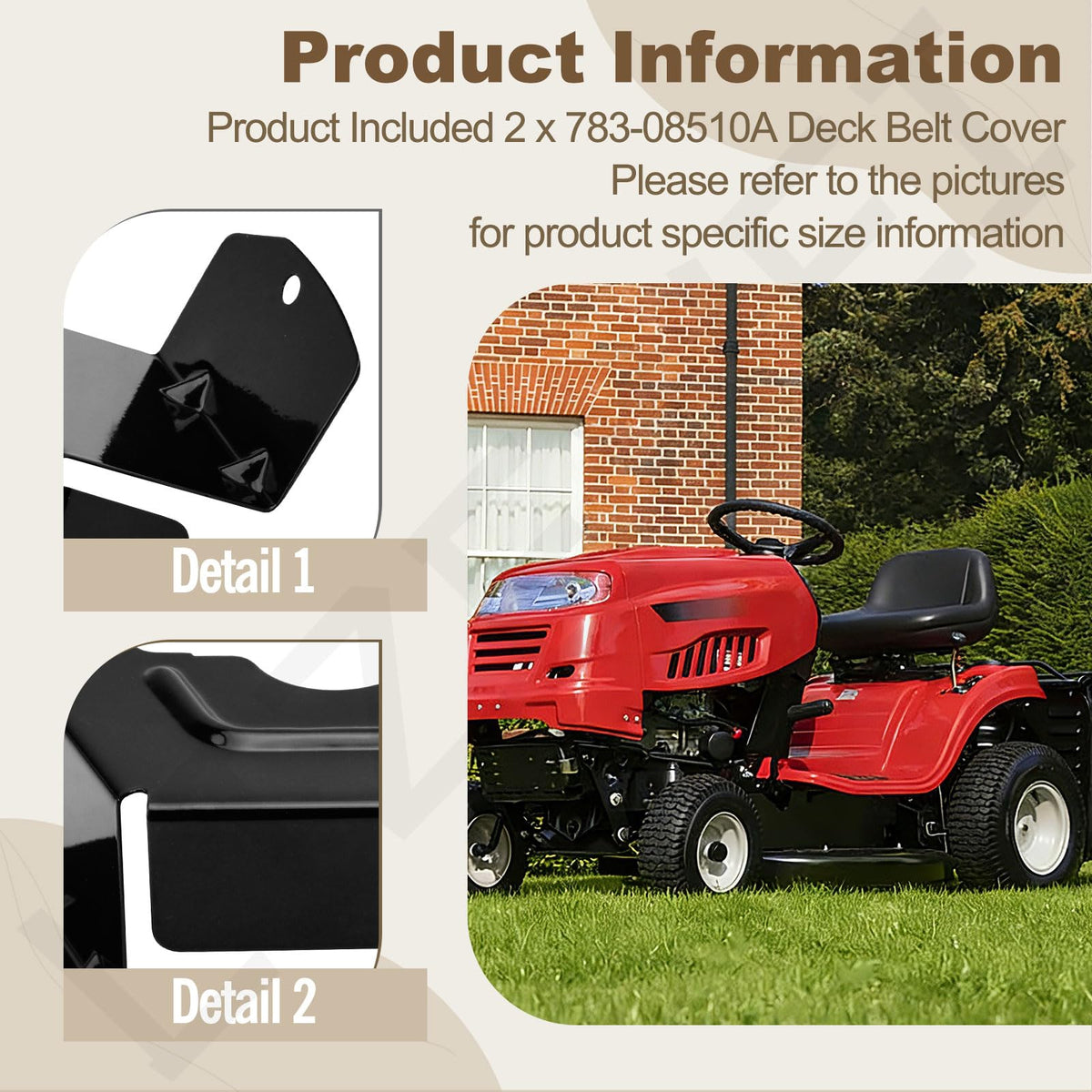 LIZEWEI deck belt cover for Troy-Bilt and Craftsman, durable design